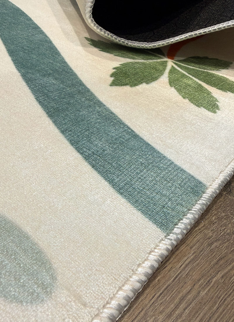 Yara schlichter, moderner, weicher und glänzender Teppich in Beige 