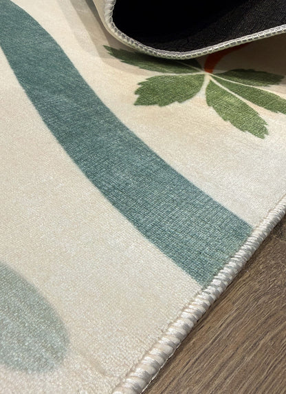 Yara schlichter, moderner, weicher und glänzender Teppich in Beige 