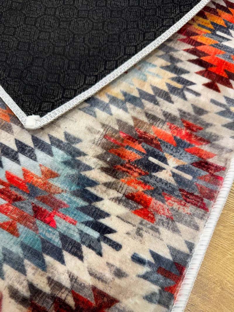 Bézs többszínű kilim mintás szőnyeg – 200×300 cm