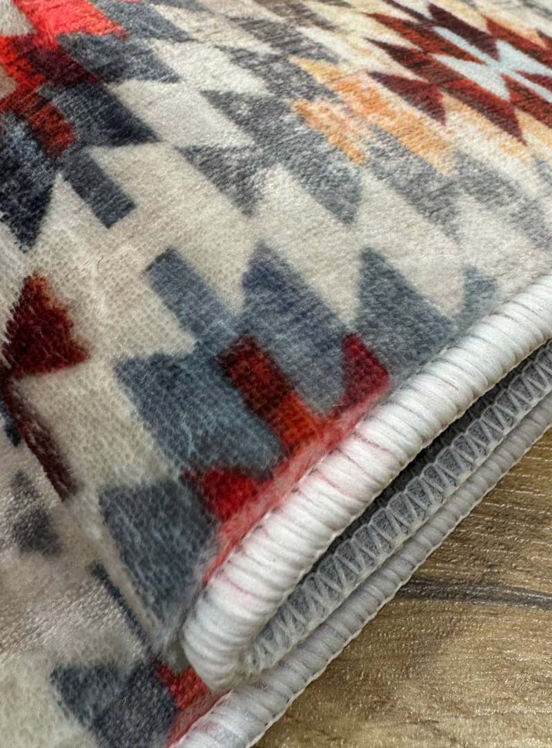 Bézs többszínű kilim mintás szőnyeg – 200×300 cm