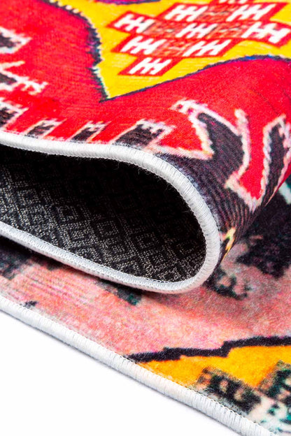 Kilim Teppich Bunt – Ethno Teppich im Boho-Stil mit traditionellen Mustern