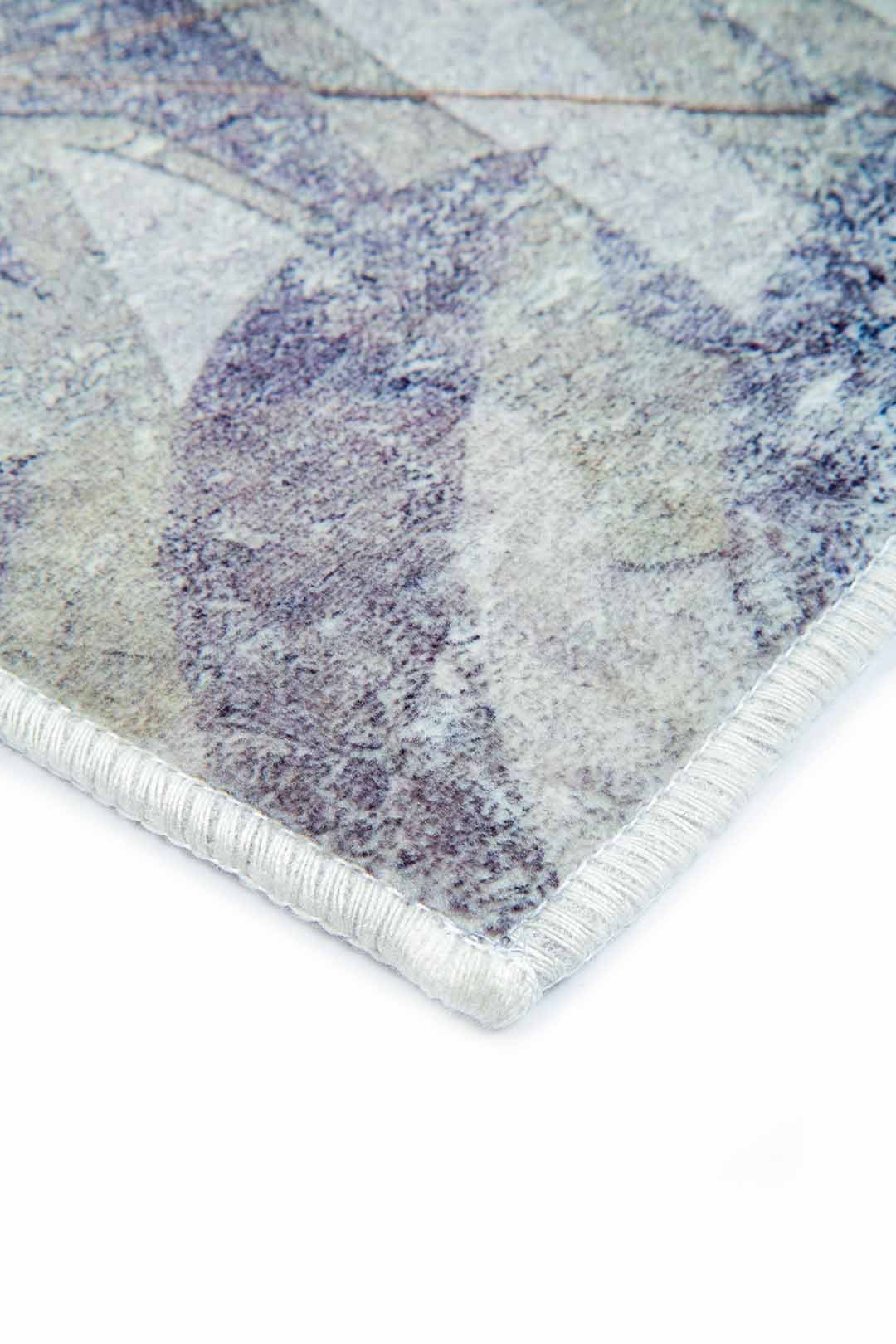 Moderner Teppich mit Blättermuster – Beige Grau Wohnzimmer Teppich