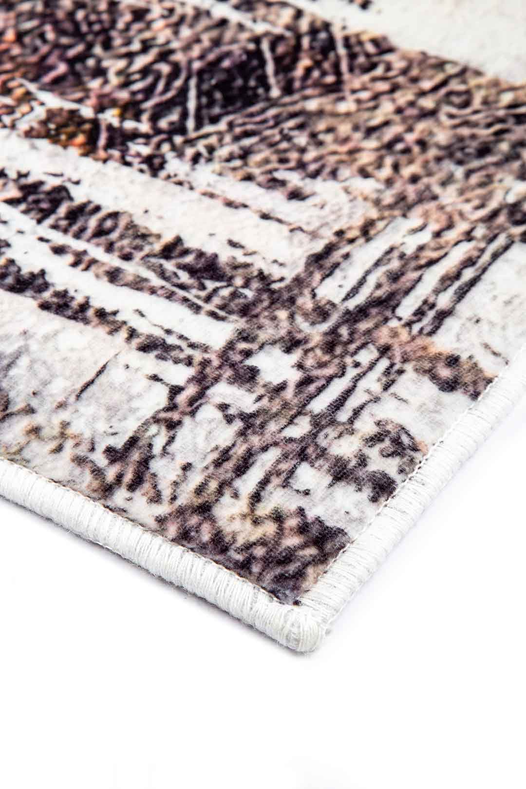 Moderner Teppich Beige Braun – Geometrisches Muster im Urban Style