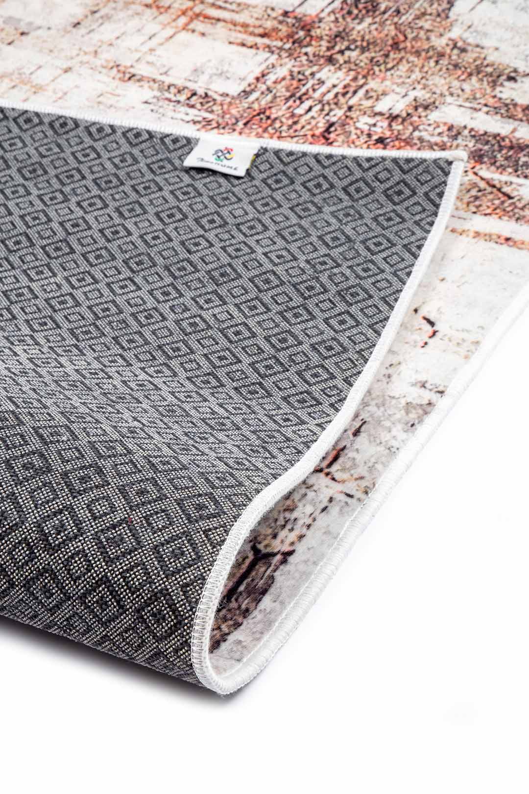 Moderner Teppich Beige Braun – Geometrisches Muster im Urban Style