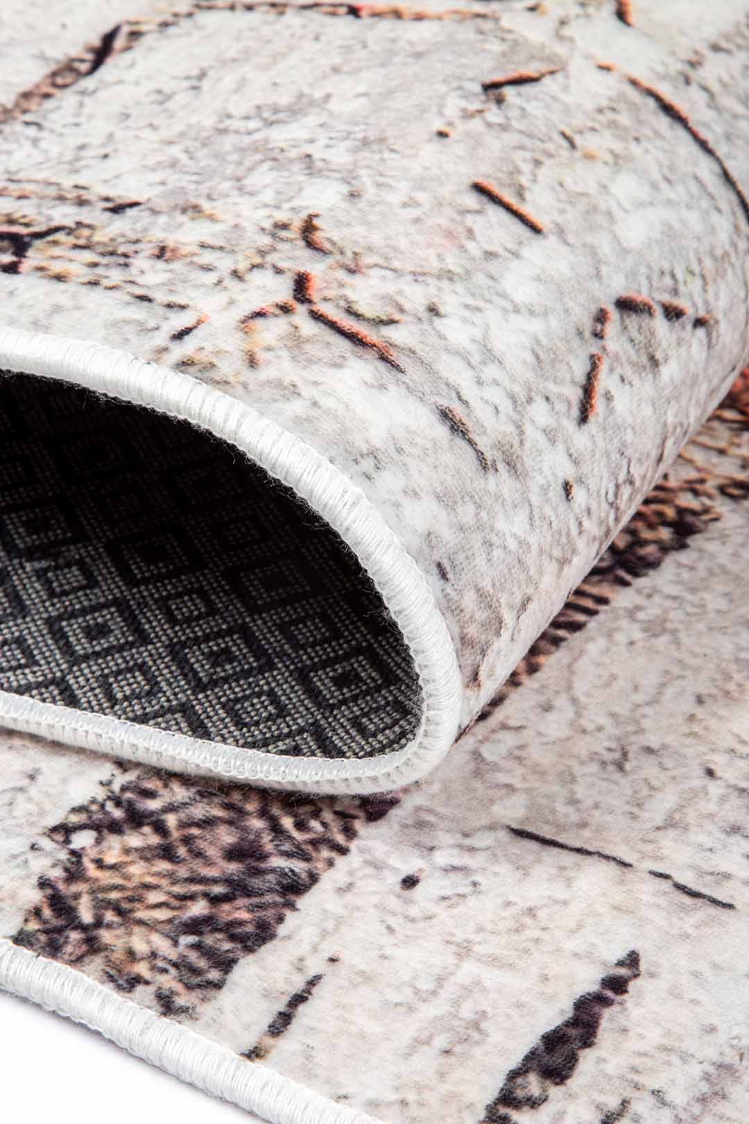 Moderner Teppich Beige Braun – Geometrisches Muster im Urban Style