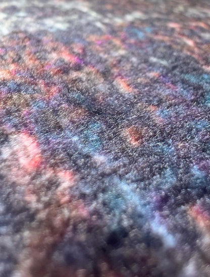 Moderner Teppich Grau Blau Braun – Abstraktes Design mit Struktur-Effekt