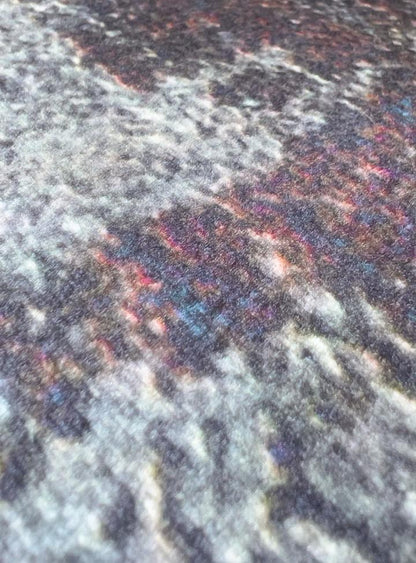 Moderner Teppich Grau Blau Braun – Abstraktes Design mit Struktur-Effekt