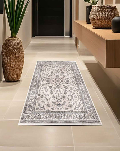 Keret vintage bézs puha és fényes szőnyeg 